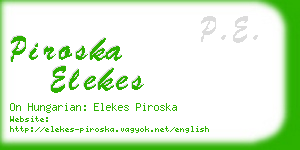 piroska elekes business card